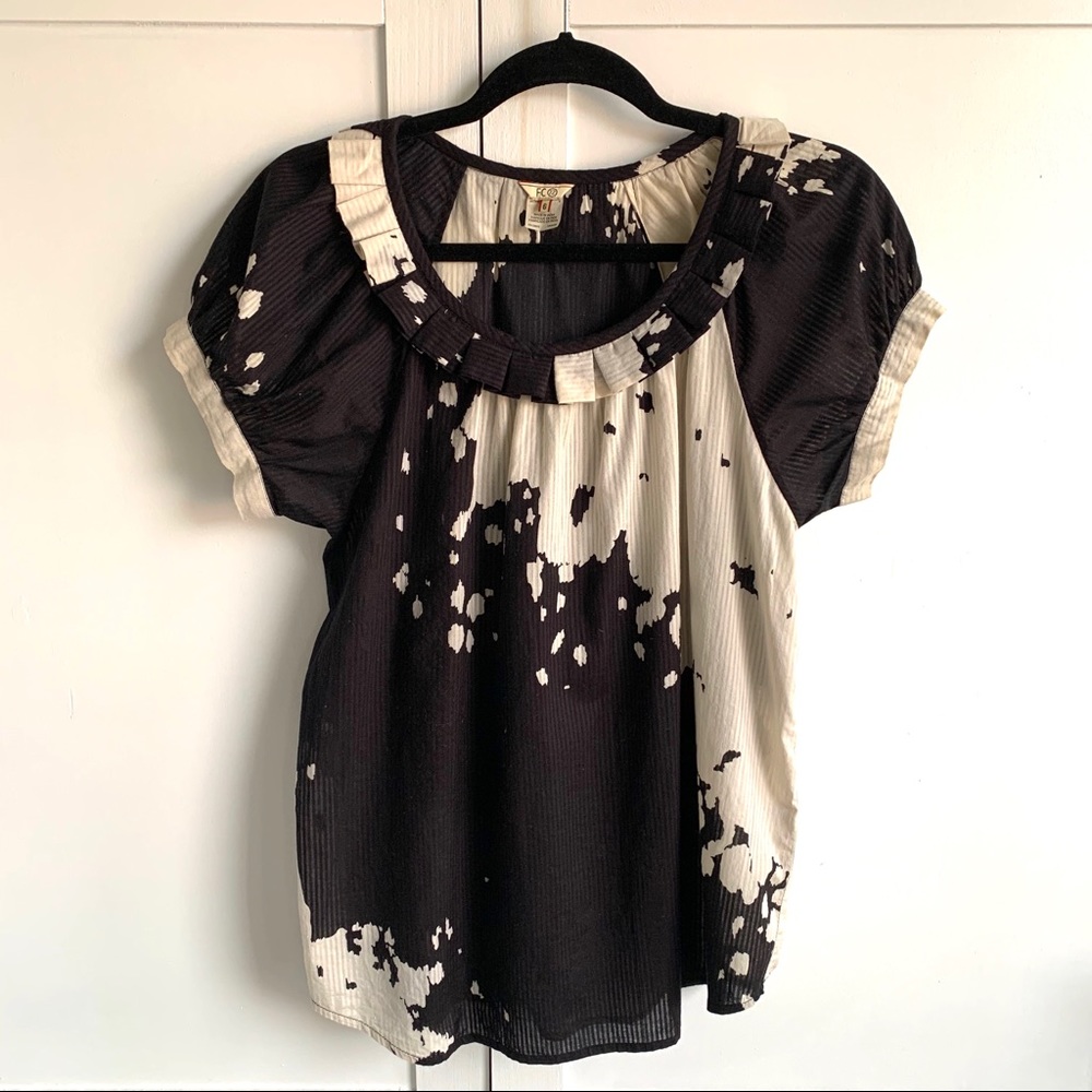 French Connection Puff Sleeve Top
